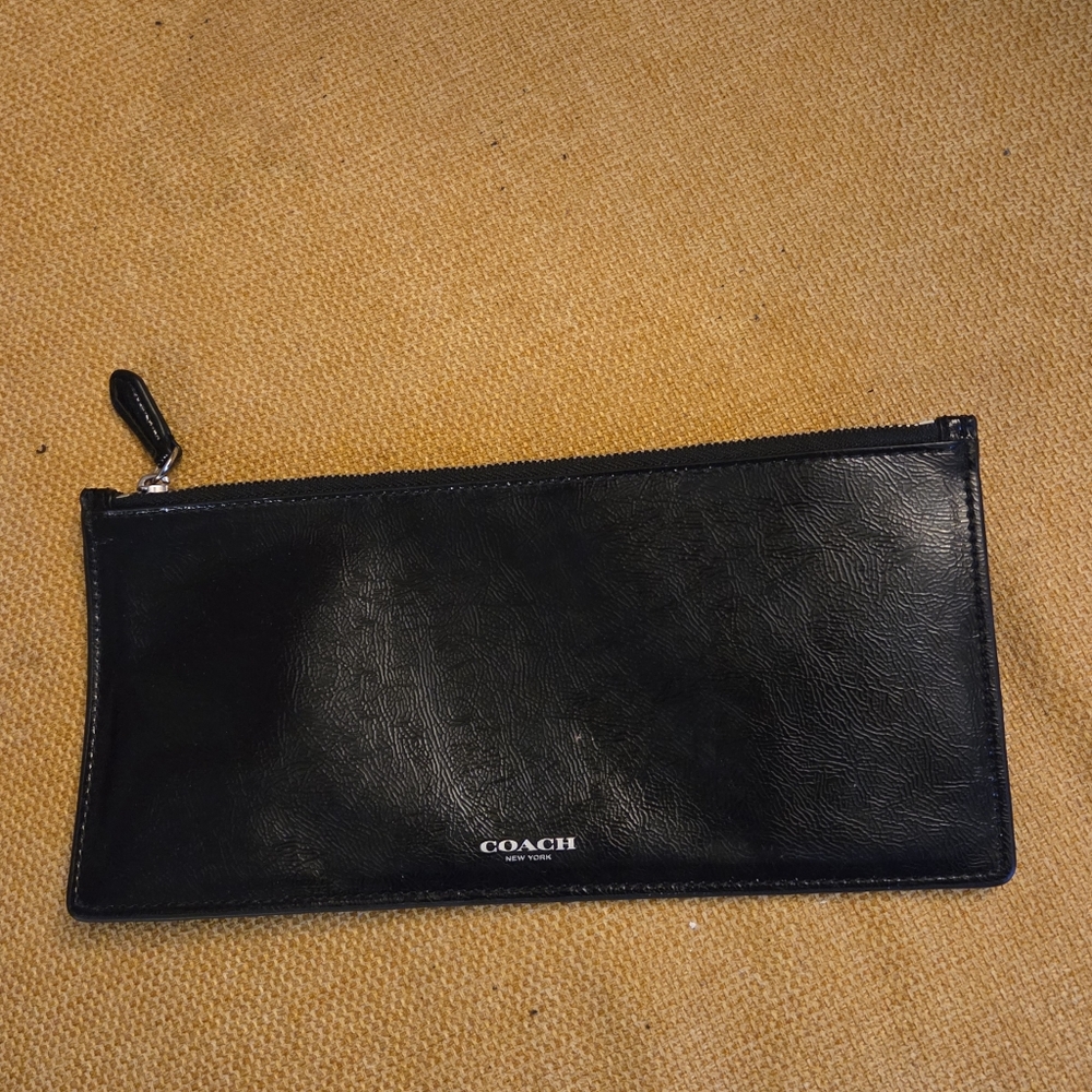 Coach Black Leather Pouch